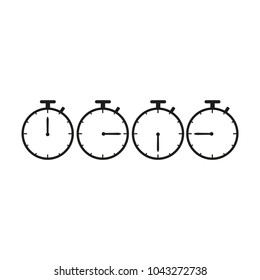 Set of stopwatches time icons