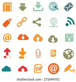 set of storage icons