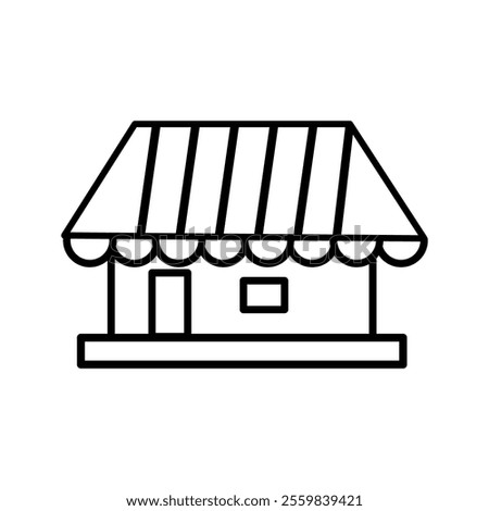 Set of store icon line design.on white bacground