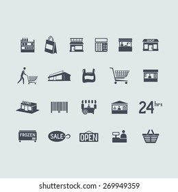 Set of store icons