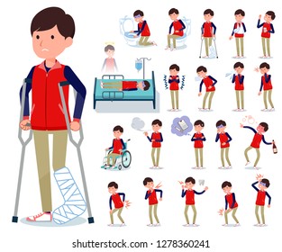 A set of Store stuff man with injury and illness.There are actions that express dependence and death.It's vector art so it's easy to edit.