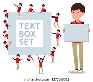 A set of Store stuff man with a message board.Since each is divided, you can move it freely.It's vector art so it's easy to edit.