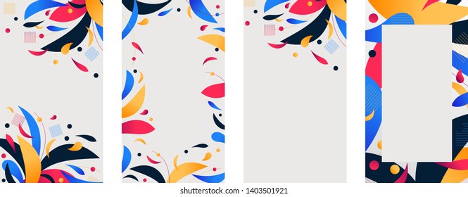 set of  stories sale banner background, template photo, backdrop, website, mobile app, poster, flyer, coupon, gift card, smartphone template, web design