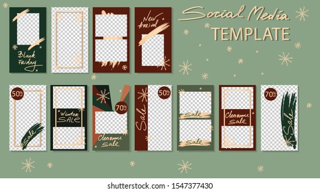 Set of stories for sale. Banner background, template photo. Can use for website, mobile app, poster, flyer, coupon, gift card, smartphone template, web design