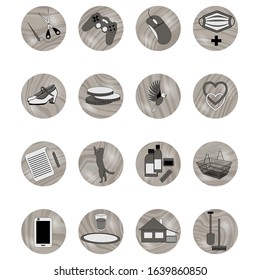 Set of Story Highlights Covers Icons on white wooden background. Good for social media and blog.