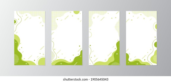 Set of story Templates.Vector Layout. Design Backgrounds for Social Media Stories. Set of Background Product for Social Media Stories. with abstract and memphis design