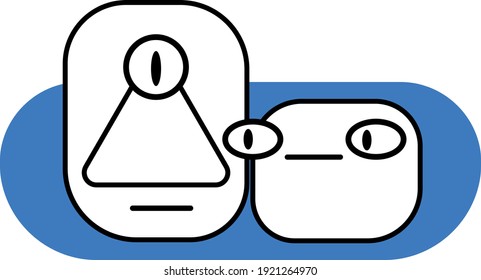 a set of strange characters with a funny look and an unusual body shape