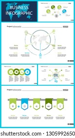Set of strategy or analysis concept infographic charts. Business diagrams for presentation slide templates. For corporate report, advertising, banner and brochure design.