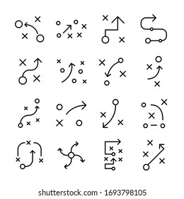 Set of strategy related vector line icons. Premium linear symbols pack. Vector illustration isolated on a white background. Web symbols for web sites and mobile app. Trendy design. 