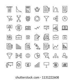 Set of strategy thin line icons. High quality pictograms of business. Modern outline style icons collection. 