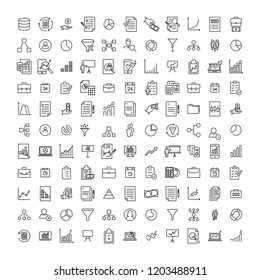 Set of strategy thin line icons. High quality pictograms of business. Modern outline style icons collection. 