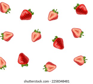 Bestand an Erdbeeren. Erdbeere Abstrakt.	