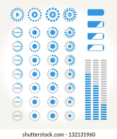 set of streaming icons for media