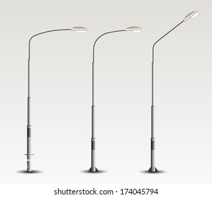 set street lamppost isolated on background