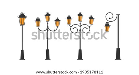 Similar – Image, Stock Photo White with lamp Town