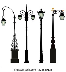 Set of streetlights