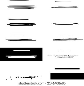 Set Strikethrough Lines Vector Illustration Crossed Stock Vector 