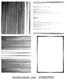 Set of striped grunge textures and backgrounds. Vector eps10.