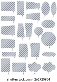 Set striped Speech bubbles - Illustration