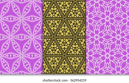 set of striped textured geometric pattern. seamless vector illustration. for design, wallpaper, invitation, fabric, decor