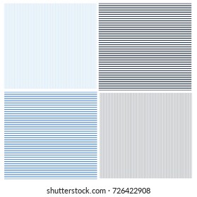 Set of striped vector seamless patterns