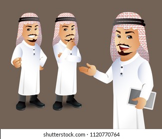 Set of strong man characters