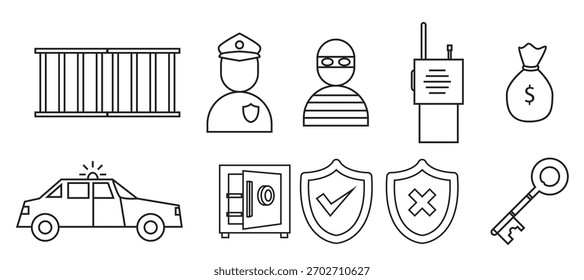 Set of strongbox vector illustration
