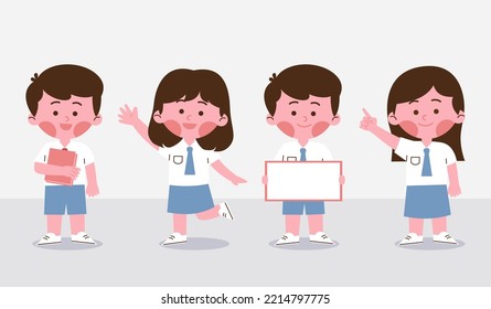 Set of student Children Illustration