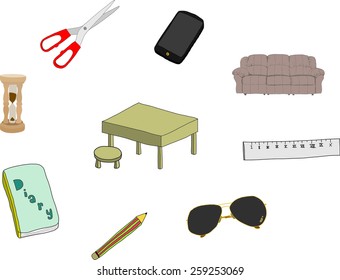 Set with student stationery 