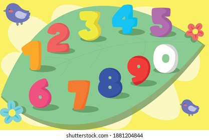para estudiar números de 1 a 9 para niños, tarjetas