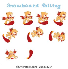 A set of stuffed bear toys cartoon 