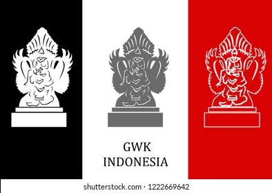 set in the style of a flat design on the theme of Indonesia.