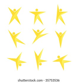 Set of the stylised figures