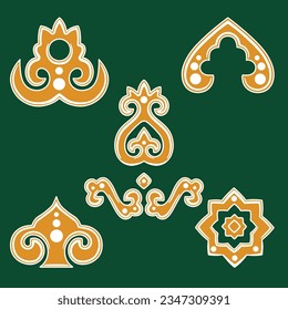 Set of stylised ornaments, vector 