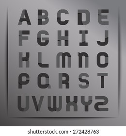 Set of Stylish Alphabet : Vector Illustration