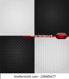 Set of stylish backgrounds with a small pattern from geometrical figures vector