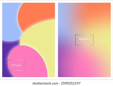 Set of stylish business cards, Bundle of abstract-themed business cards