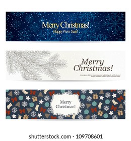 Set of stylish Christmas banners