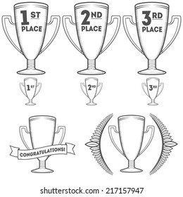 Set of stylish cups