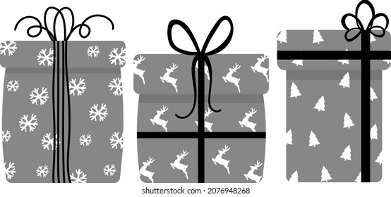 Set of stylish gifts box