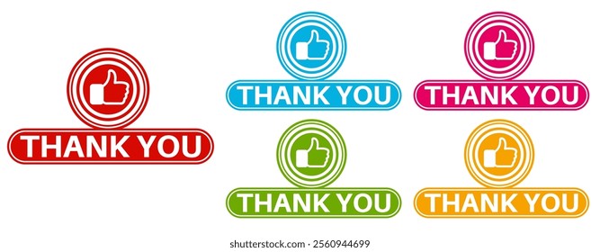 set stylish sign thank you icon. appreciate template banner design vector illustration