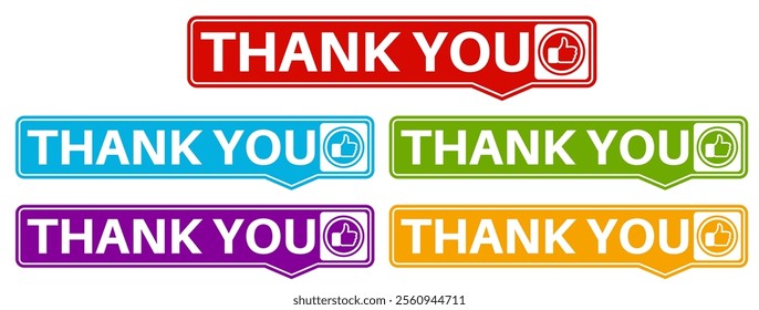 set stylish sign thank you icon. appreciate template banner design vector illustration