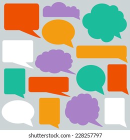 Set of stylish speech bubbles. Infographic elements for your design.