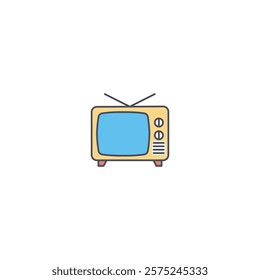 A set of stylish television icons, perfect for media apps, entertainment branding, broadcasting projects, and digital screens.