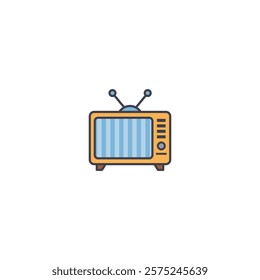 A set of stylish television icons, perfect for media apps, entertainment branding, broadcasting projects, and digital screens.