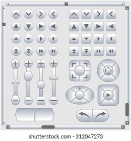 Set of stylish various web elements, vector illustration.