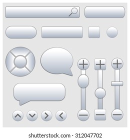 Set of stylish various web elements, vector illustration.