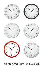 Set of stylish vector clock