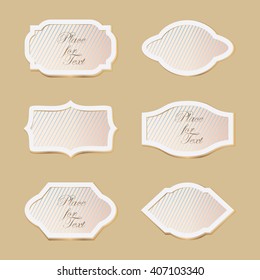 Set of stylish , volumetric framework for the placement of text , invitation , photo . Vector illustration.
