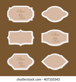 Set of stylish , volumetric framework for the placement of text , invitation , photo . Vector illustration.
